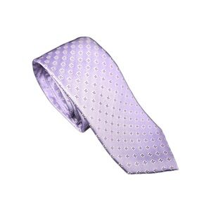 Beau Brummel Soho Purple Hand Made 100% Silk Men's Neck Tie Geometric